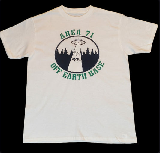 AREA 71 OFF EARTH BASE t-shirt