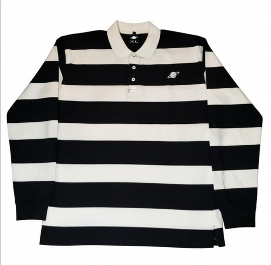 Longsleeve Heavy Polo (Black)