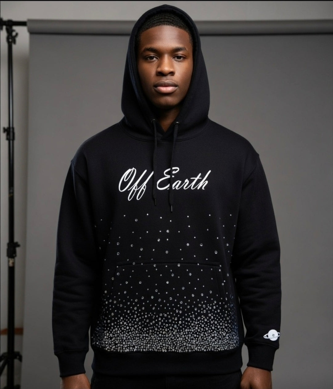 Rhinestone Off Earth Hoodie