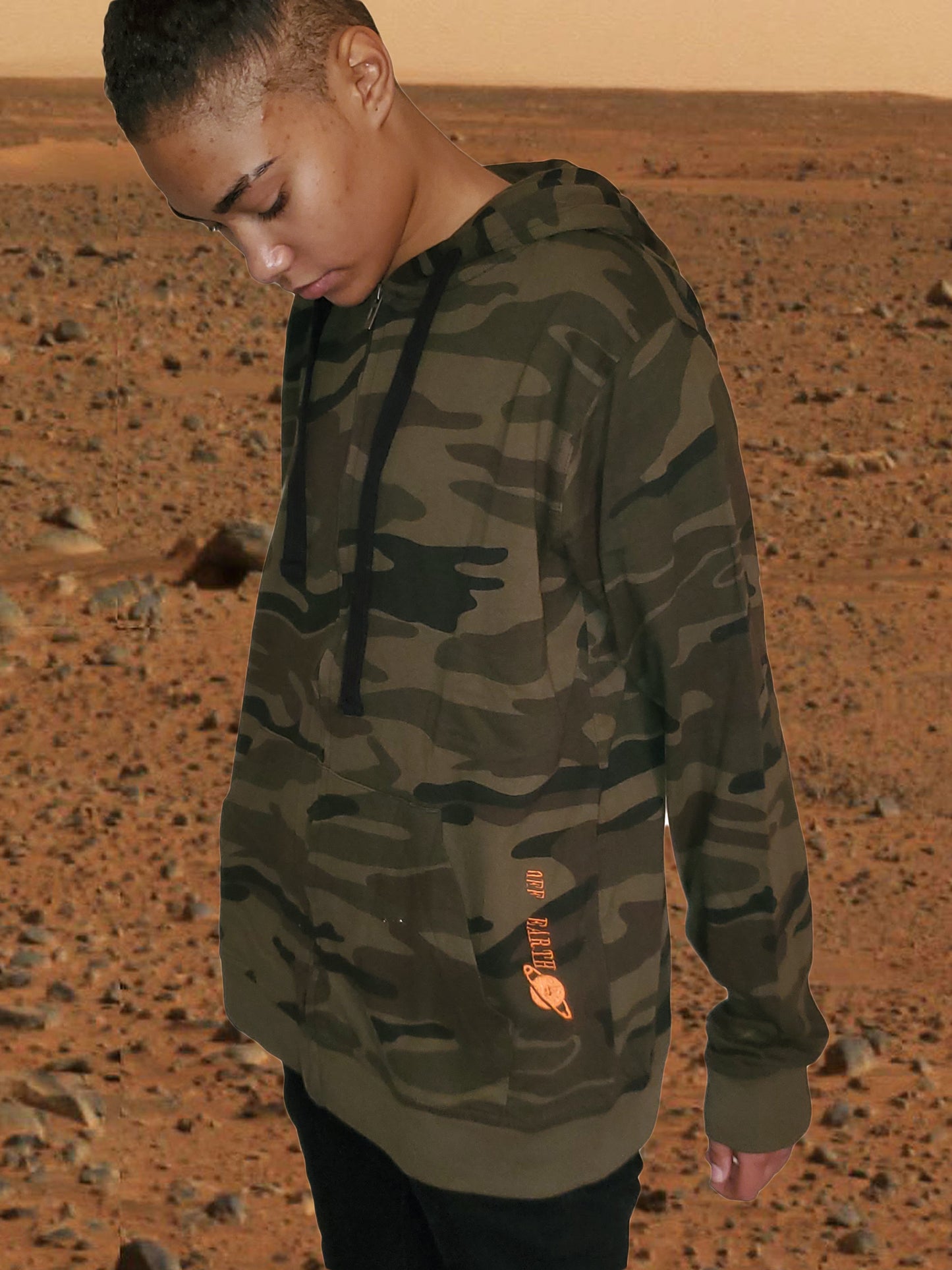 UNISEX CAMO ZIP HOODIE