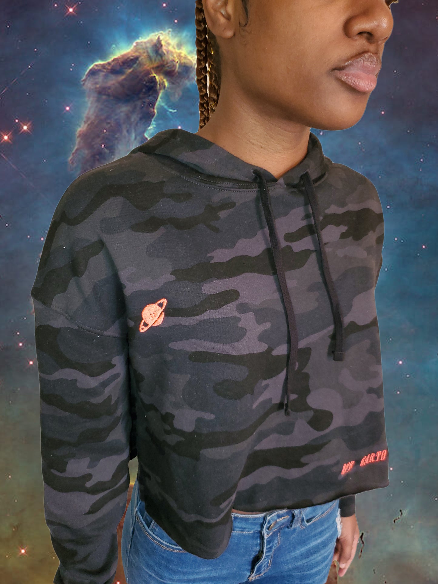 OFF EARTH CROP FLAGSHIP HOODIE