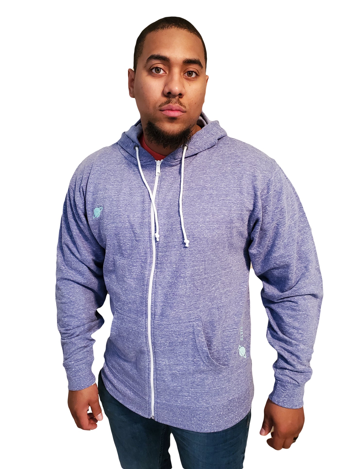 OFF EARTH SNOW HEATHER ZIP HOODIE