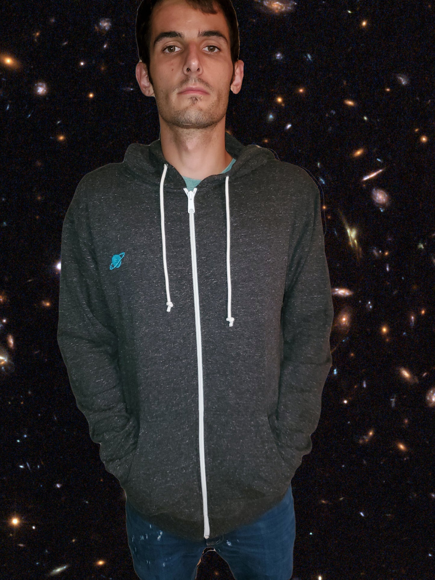 OFF EARTH SNOW HEATHER ZIP HOODIE