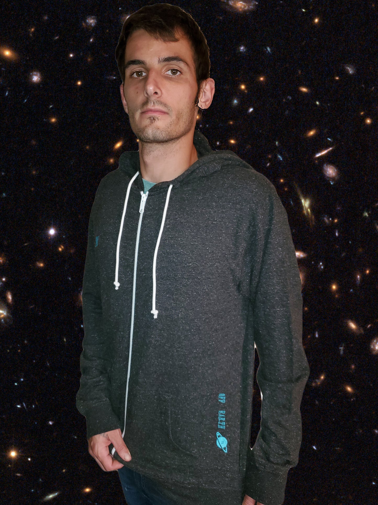 OFF EARTH SNOW HEATHER ZIP HOODIE